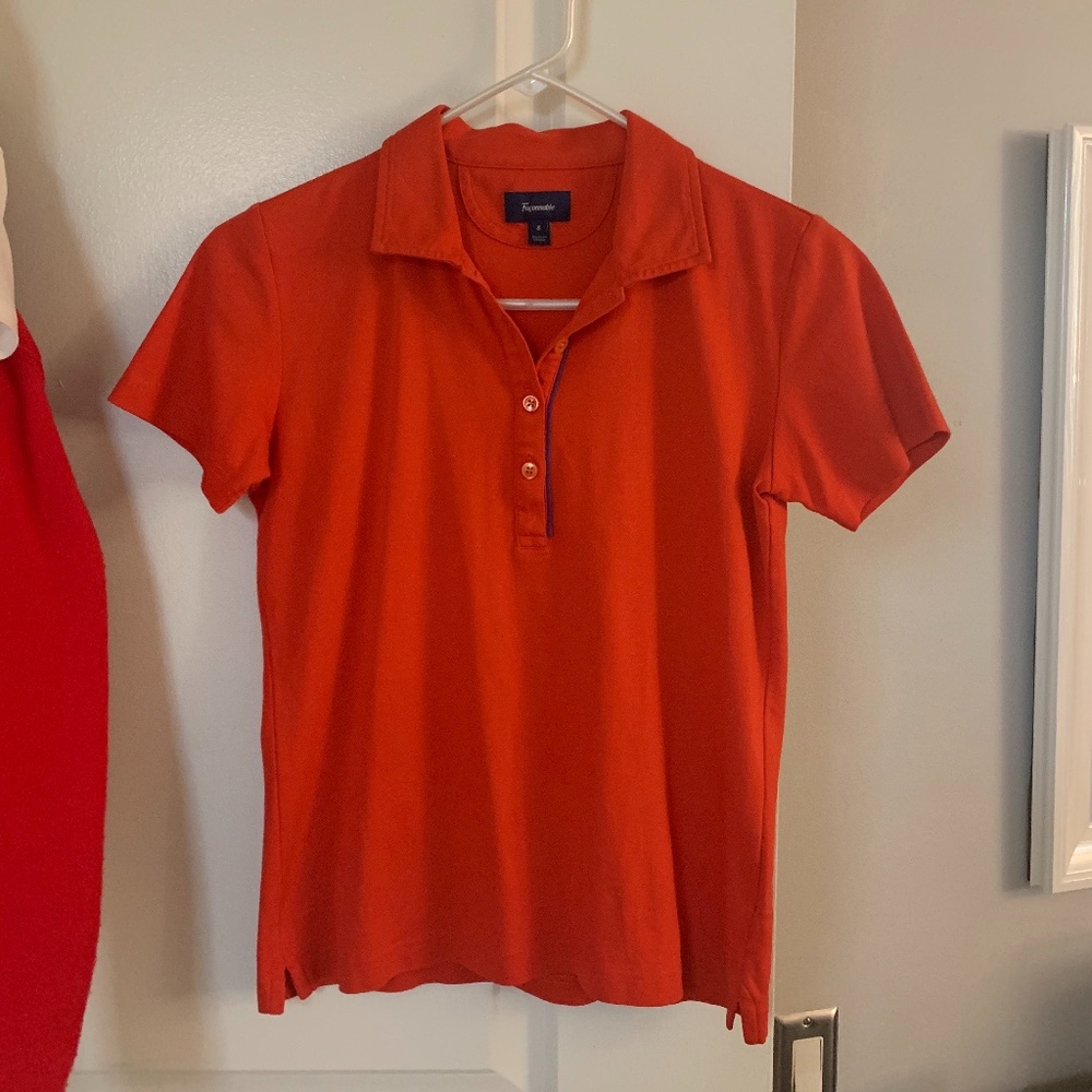 Façonnable Orange Polo Top